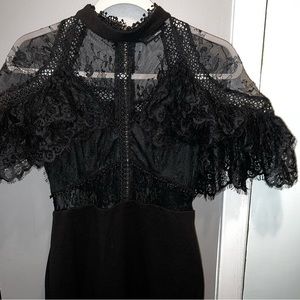 Fashion Nova Black Mini Dress // Medium